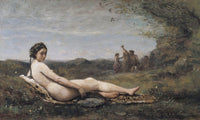 Repose By Jean Baptiste Camille Corot Fine Art Print