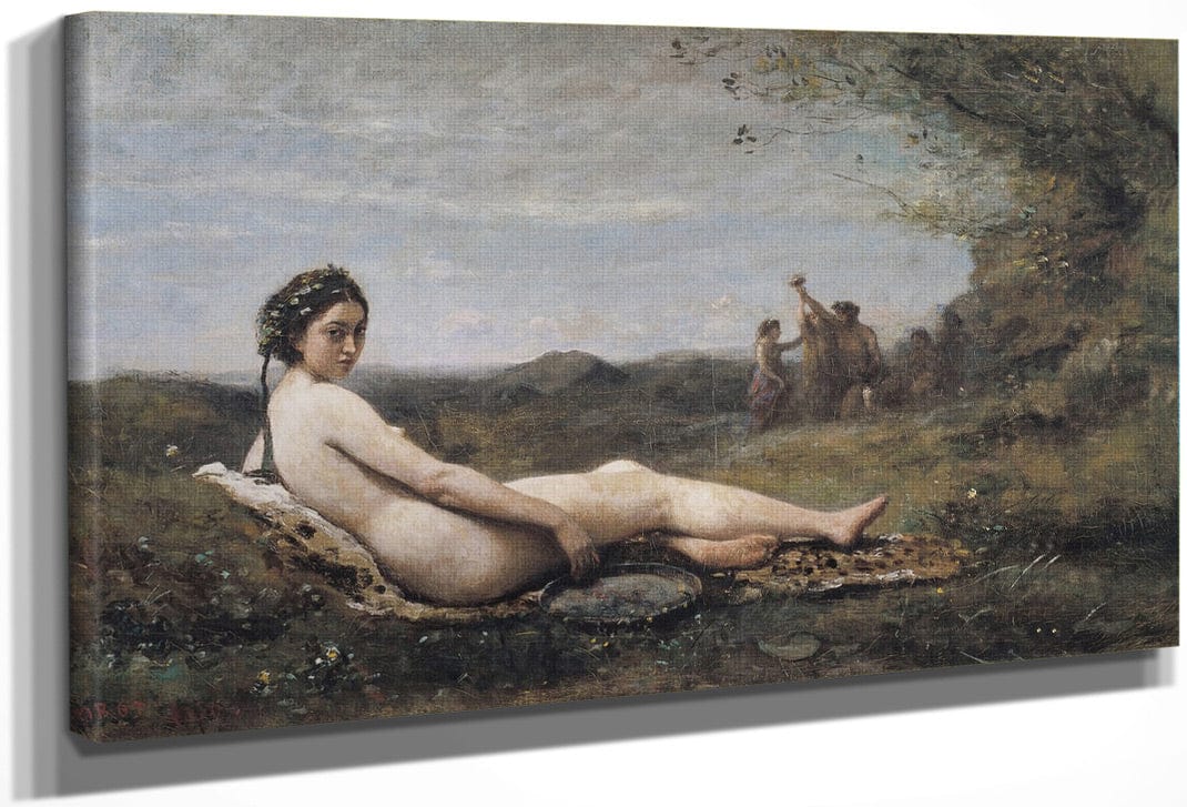 Repose By Jean Baptiste Camille Corot Fine Art Print