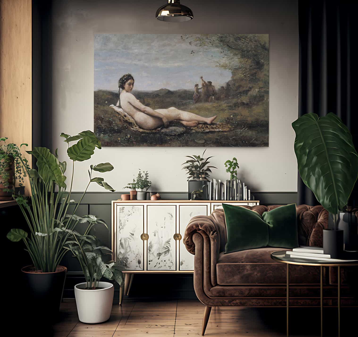 Repose By Jean Baptiste Camille Corot Fine Art Print
