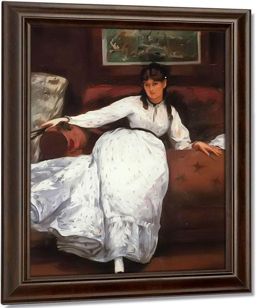 Repose Portrait Of Berthe Morisot By Edouard Manet Fine Art Print