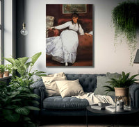 Repose Portrait Of Berthe Morisot By Edouard Manet Fine Art Print