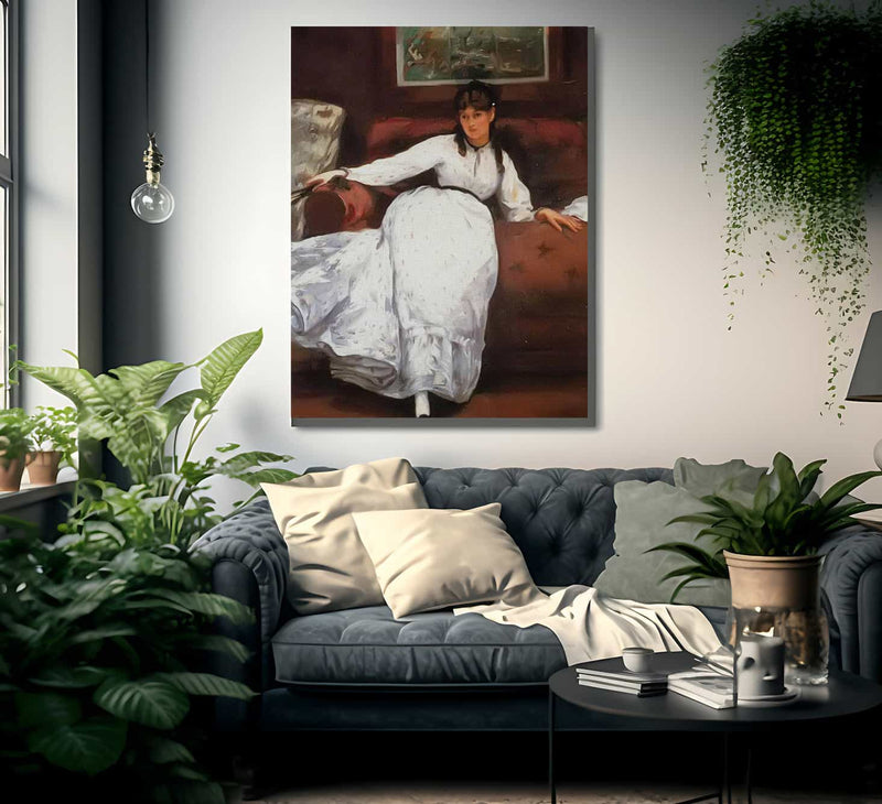 Repose Portrait Of Berthe Morisot By Edouard Manet Fine Art Print