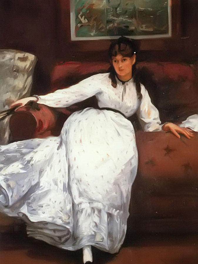 Repose Portrait Of Berthe Morisot By Edouard Manet Fine Art Print