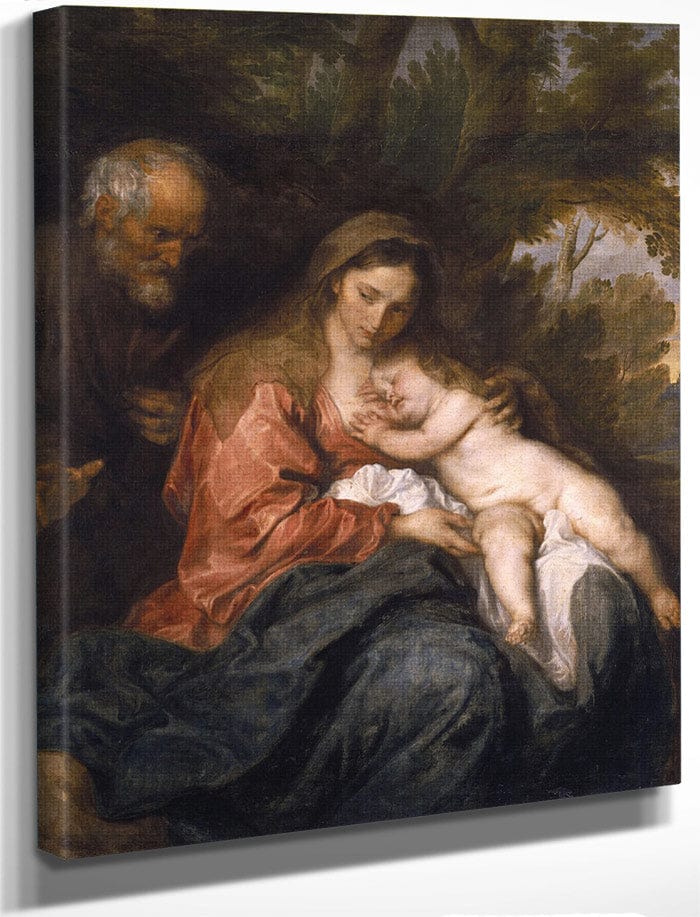 Rest On The Flight Into Egypt By Anthony Van Dyck Fine Art Print