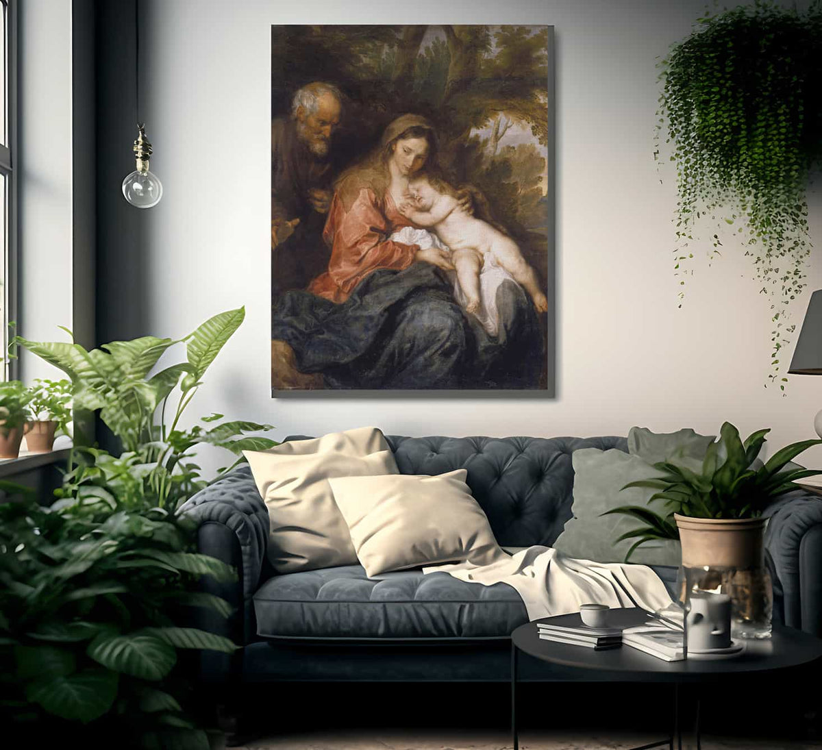 Rest On The Flight Into Egypt By Anthony Van Dyck Fine Art Print