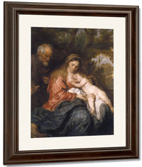 Rest On The Flight Into Egypt By Anthony Van Dyck Fine Art Print
