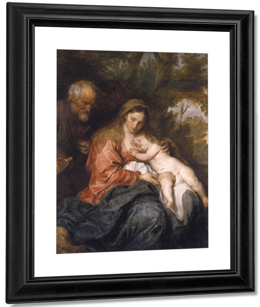 Rest On The Flight Into Egypt By Anthony Van Dyck Fine Art Print