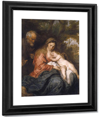 Rest On The Flight Into Egypt By Anthony Van Dyck Fine Art Print