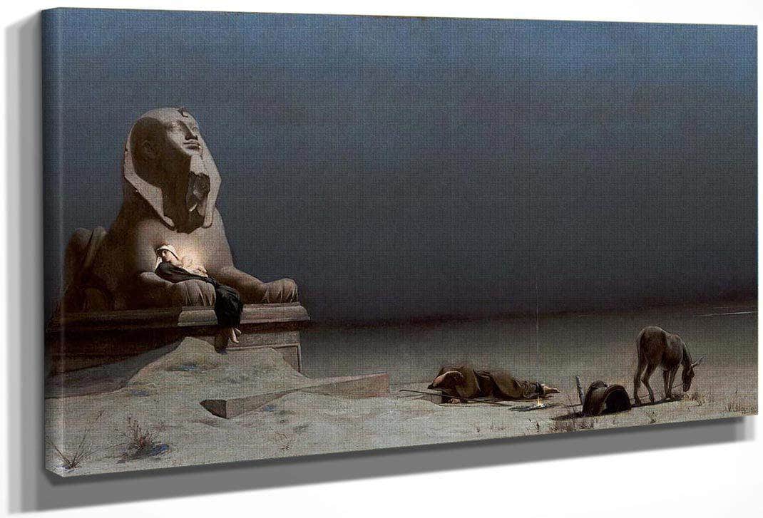 Rest On The Flight Into Egypt By Luc Olivier Merson Fine Art Print