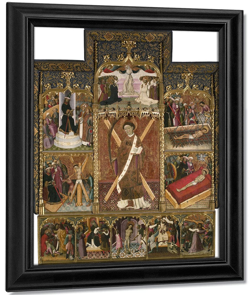 Retaule De Sant Vicenc By Bernat Martorell Fine Art Print