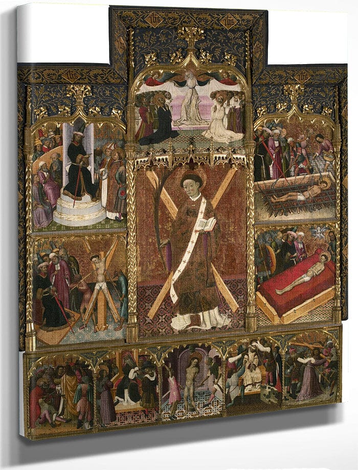 Retaule De Sant Vicenc By Bernat Martorell Fine Art Print