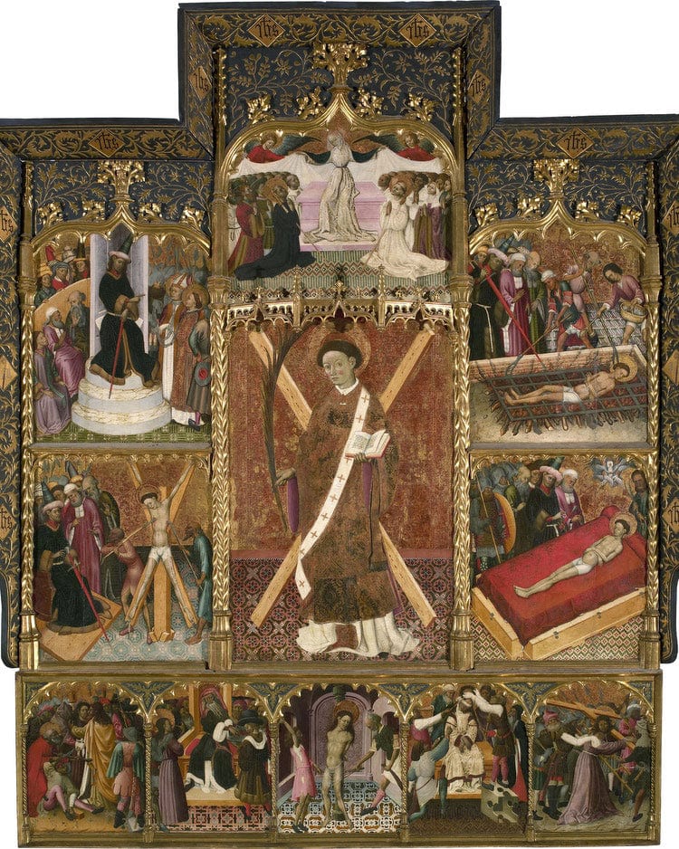 Retaule De Sant Vicenc By Bernat Martorell Fine Art Print