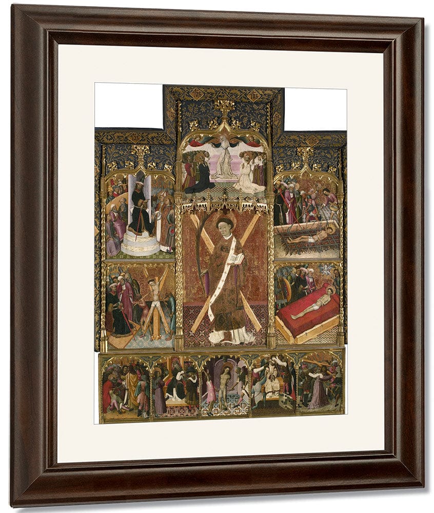 Retaule De Sant Vicenc By Bernat Martorell Fine Art Print
