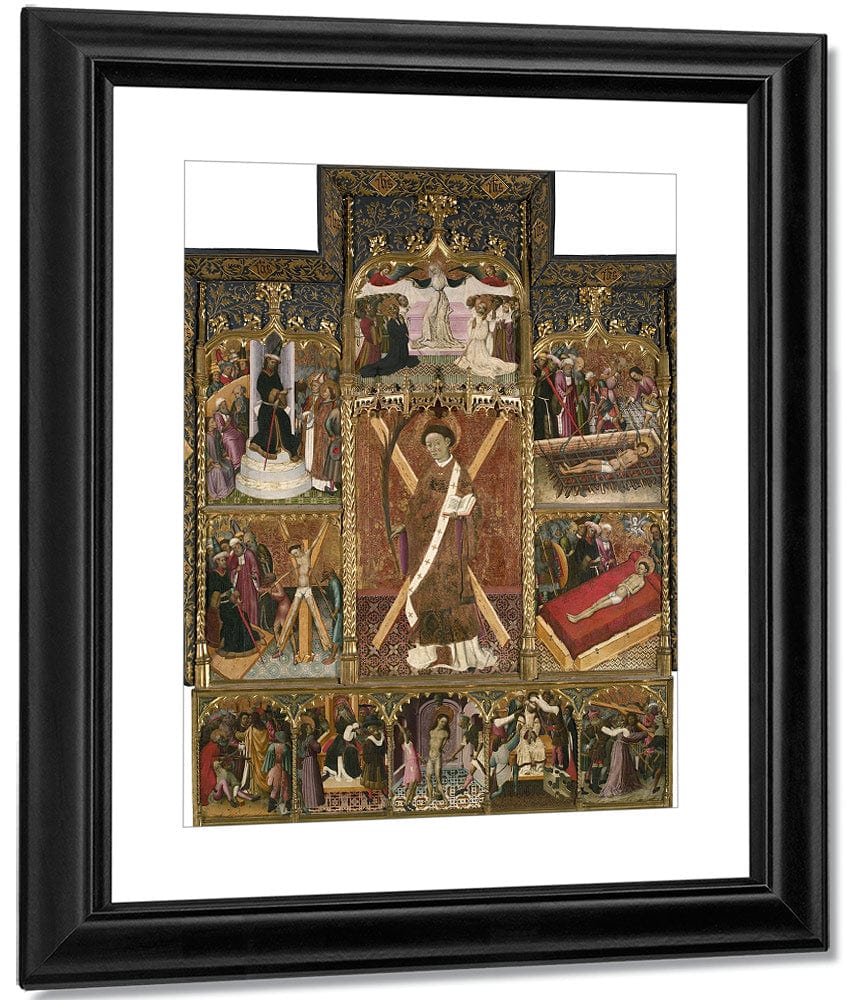 Retaule De Sant Vicenc By Bernat Martorell Fine Art Print