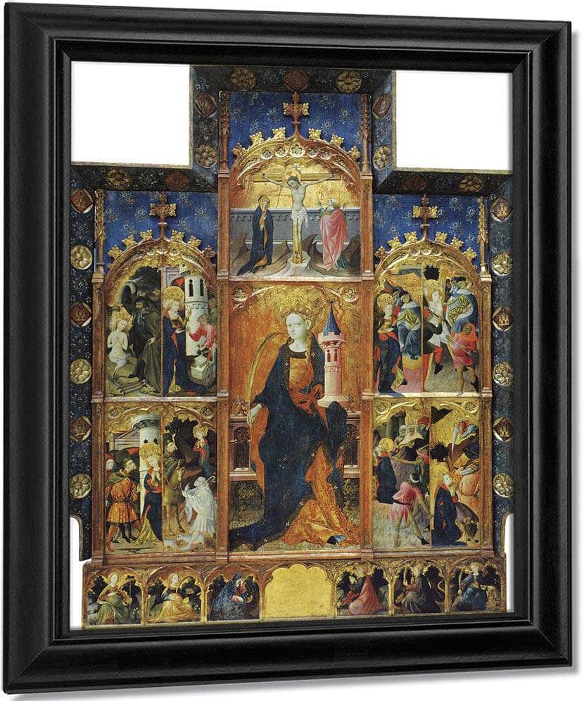 Retaule De Santa Barbara By Goncal Peris Fine Art Print
