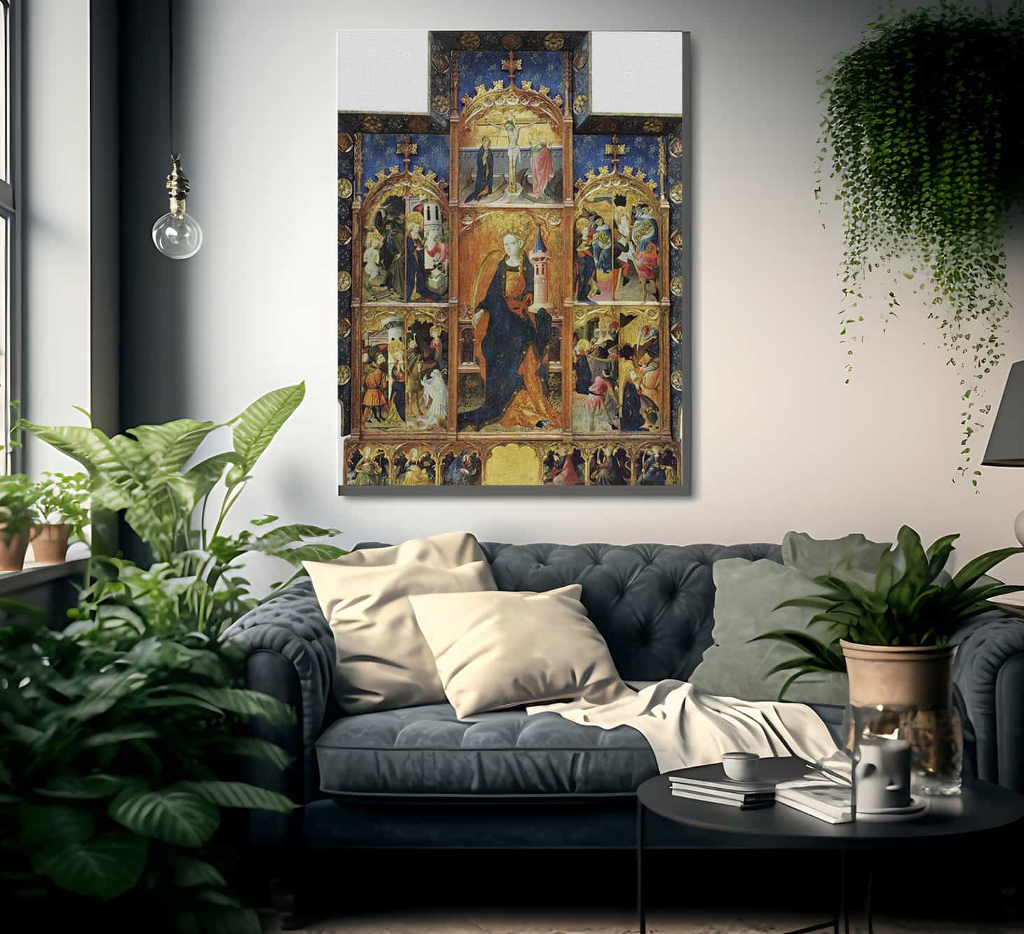 Retaule De Santa Barbara By Goncal Peris Fine Art Print