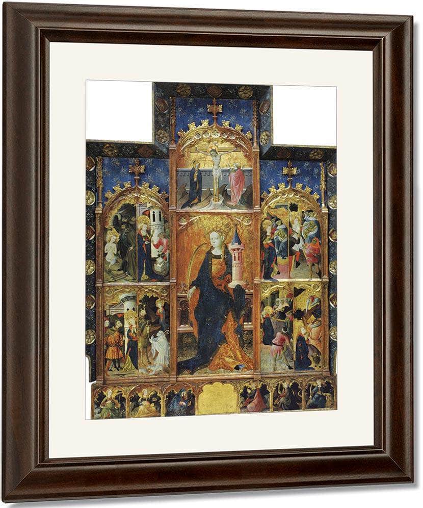 Retaule De Santa Barbara By Goncal Peris Fine Art Print