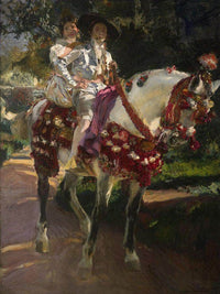 Retrats D'elena I Maria Amb Vestits Valencians Antics By Joaquin Sorolla Y Bastida Fine Art Print