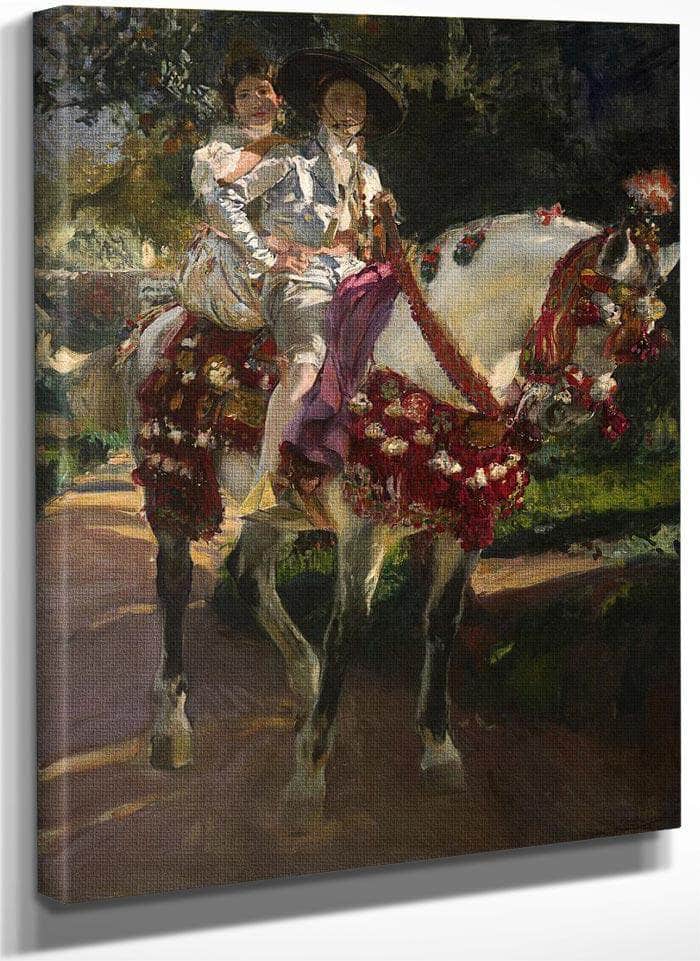Retrats D'elena I Maria Amb Vestits Valencians Antics By Joaquin Sorolla Y Bastida Fine Art Print