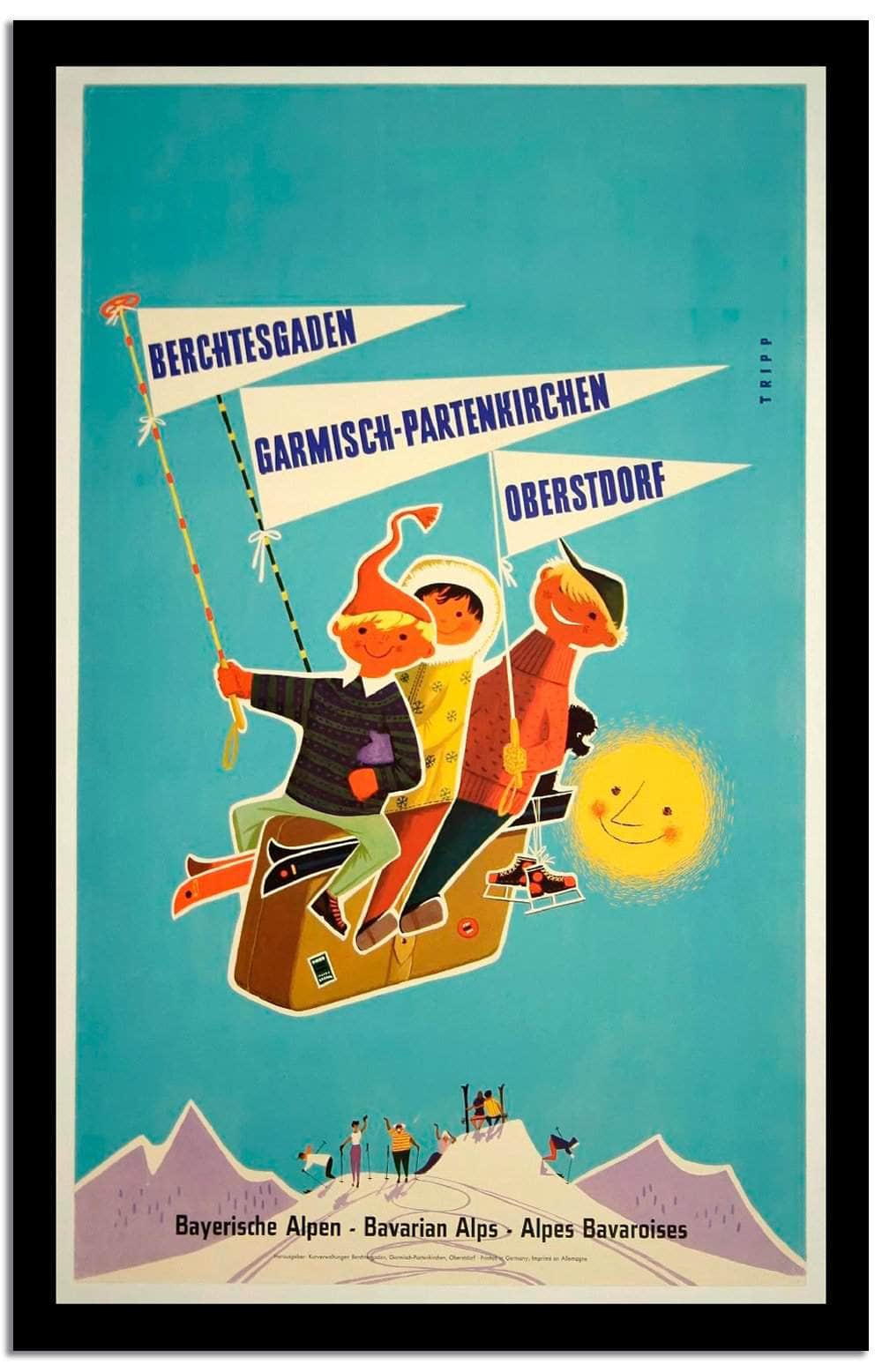 Retro Apres Ski Posters  Vintage Poster Fine Art Print