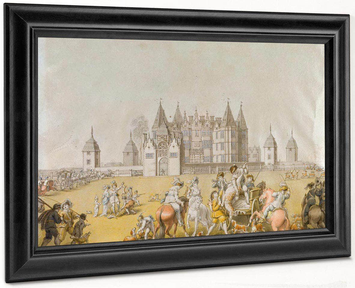 Return From The Chase Westwood House Worcestershire The Seat Of Sir John Packington By Edward Francis Burney Fine Art Print