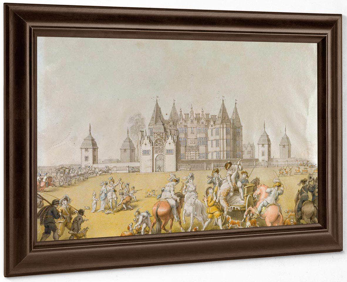 Return From The Chase Westwood House Worcestershire The Seat Of Sir John Packington By Edward Francis Burney Fine Art Print