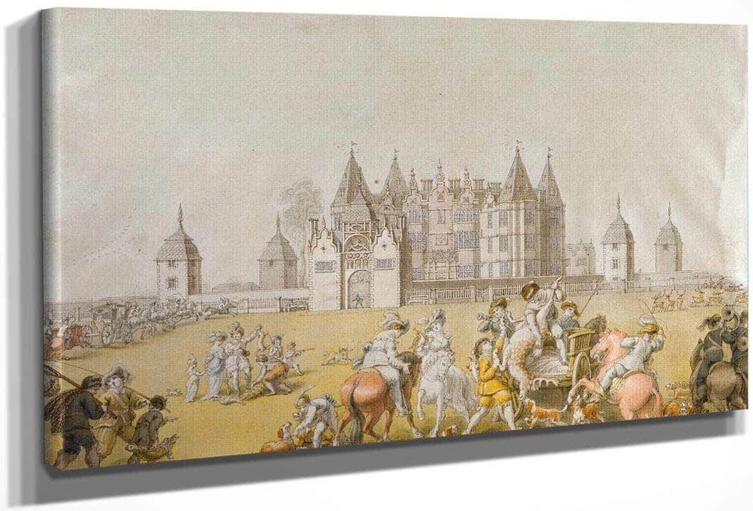 Return From The Chase Westwood House Worcestershire The Seat Of Sir John Packington By Edward Francis Burney Fine Art Print