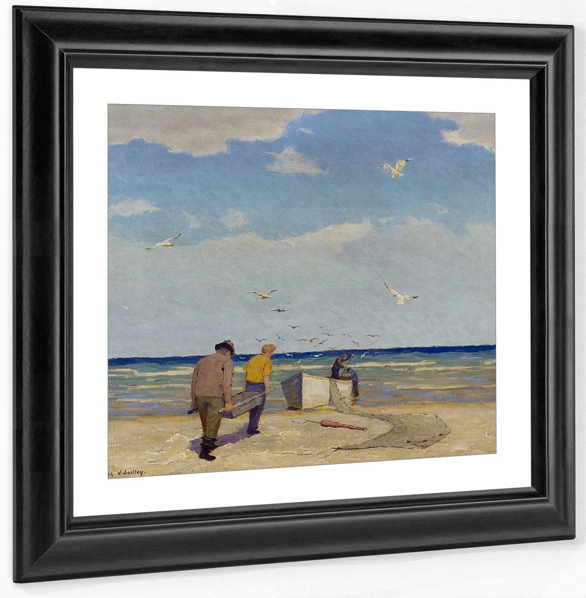 Return Of The Fisherman By Frank V. Dudley Fine Art Print