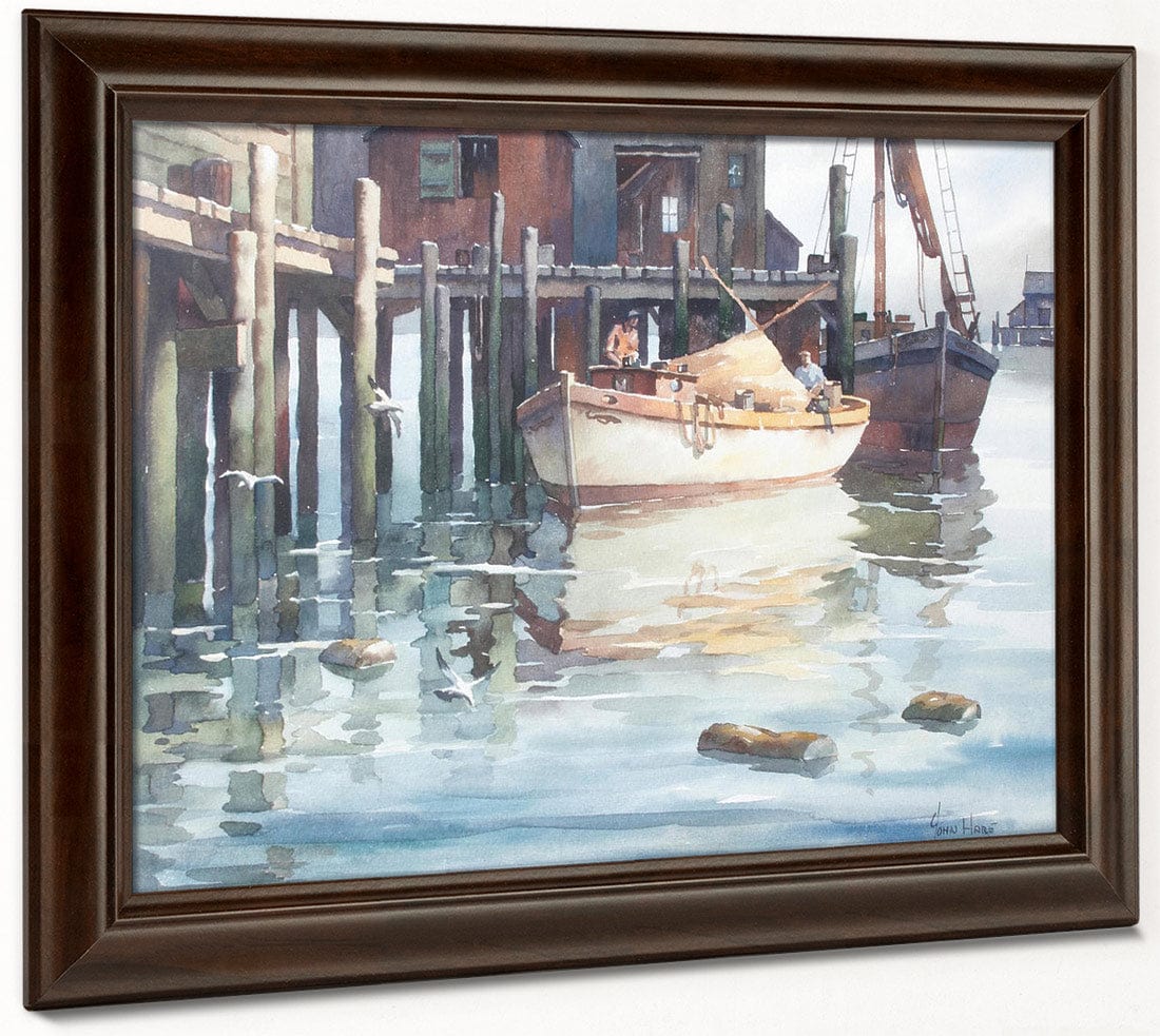 Returning Fishermen, Gloucester By John Knowles Hare Fine Art Print