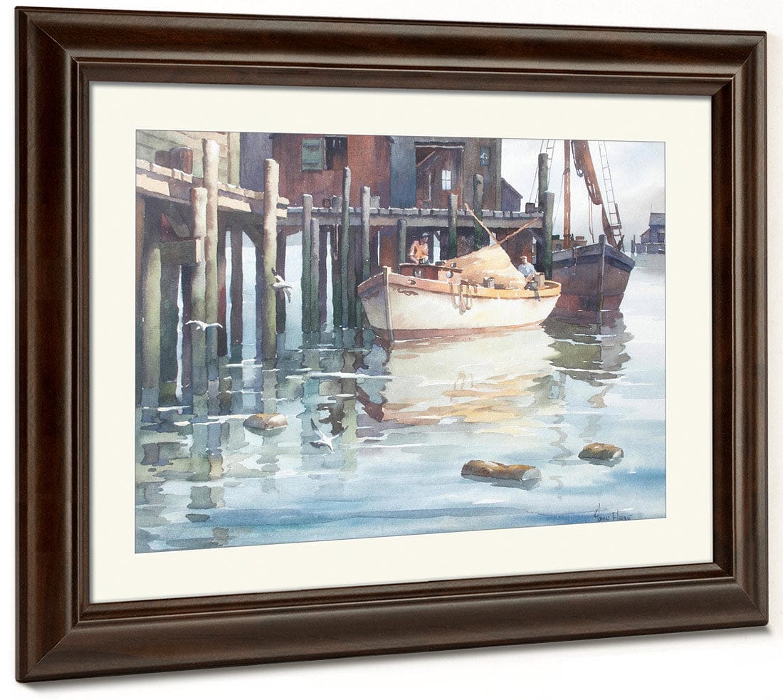 Returning Fishermen, Gloucester By John Knowles Hare Fine Art Print