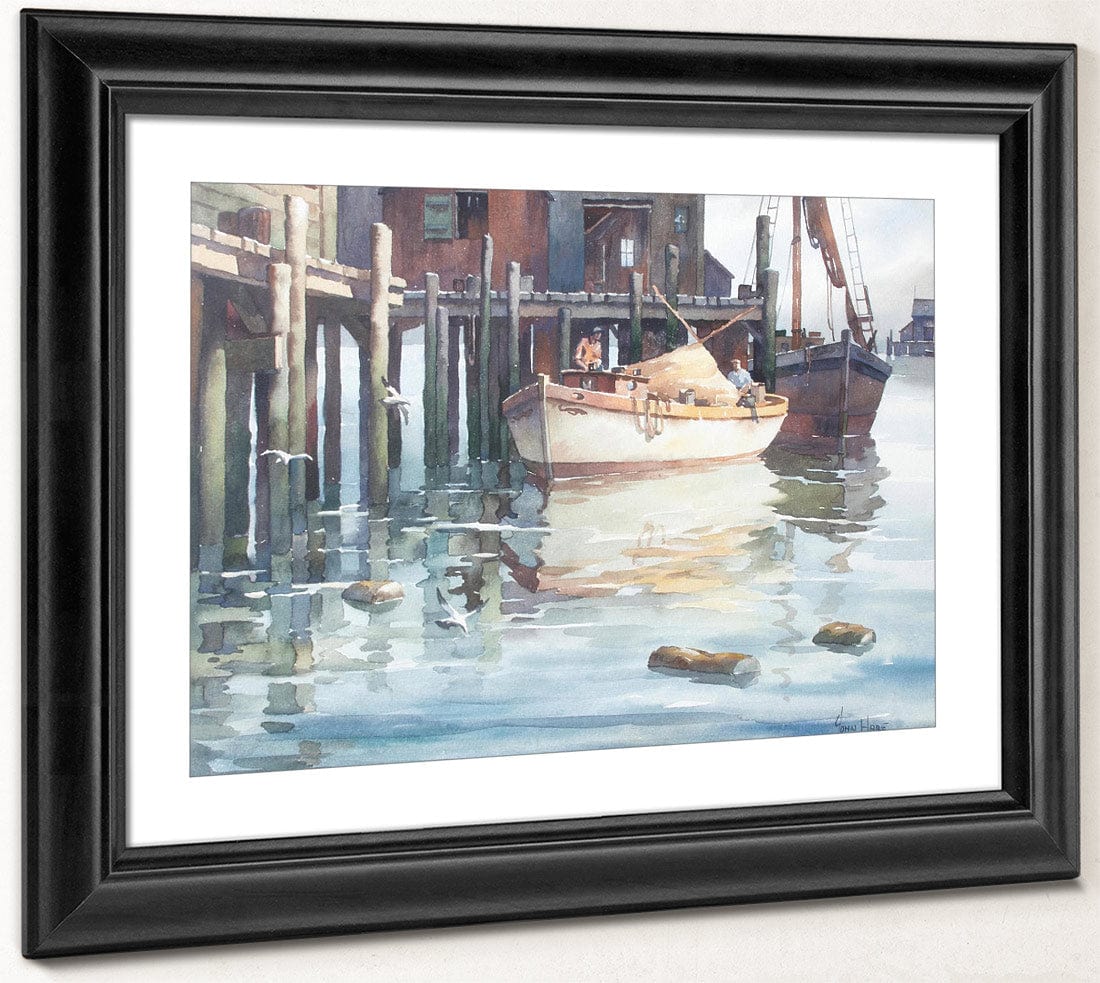 Returning Fishermen, Gloucester By John Knowles Hare Fine Art Print