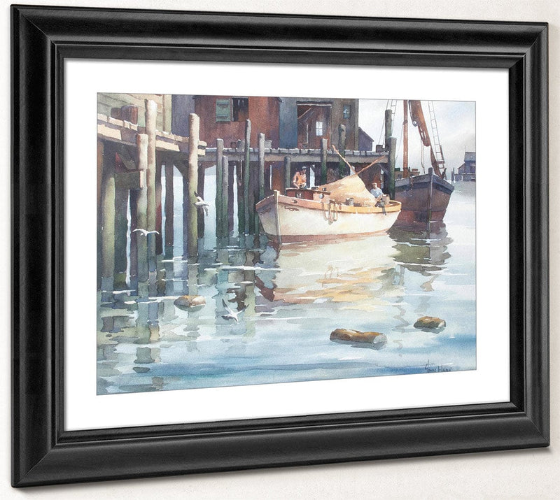 Returning Fishermen, Gloucester By John Knowles Hare Fine Art Print