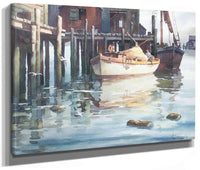 Returning Fishermen, Gloucester By John Knowles Hare Fine Art Print