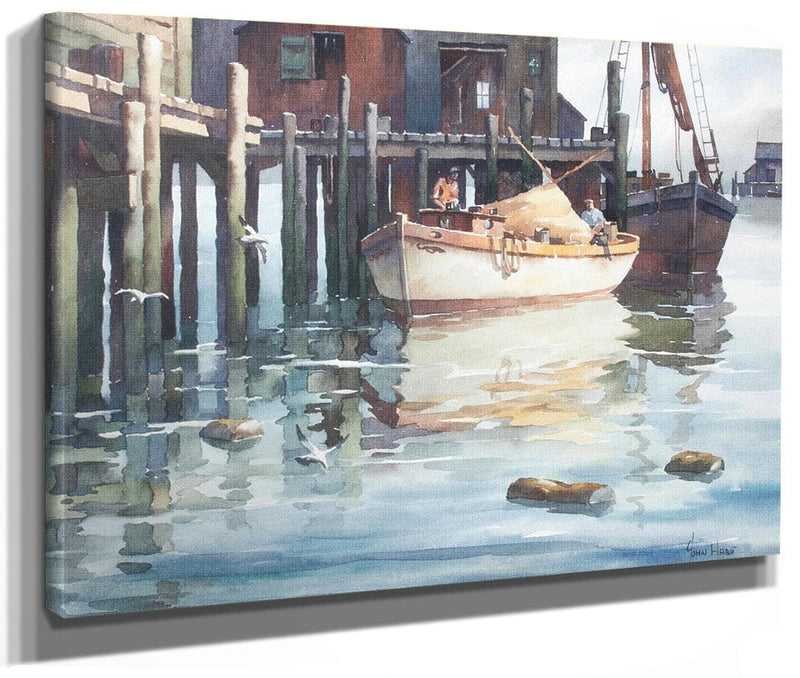 Returning Fishermen, Gloucester By John Knowles Hare Fine Art Print