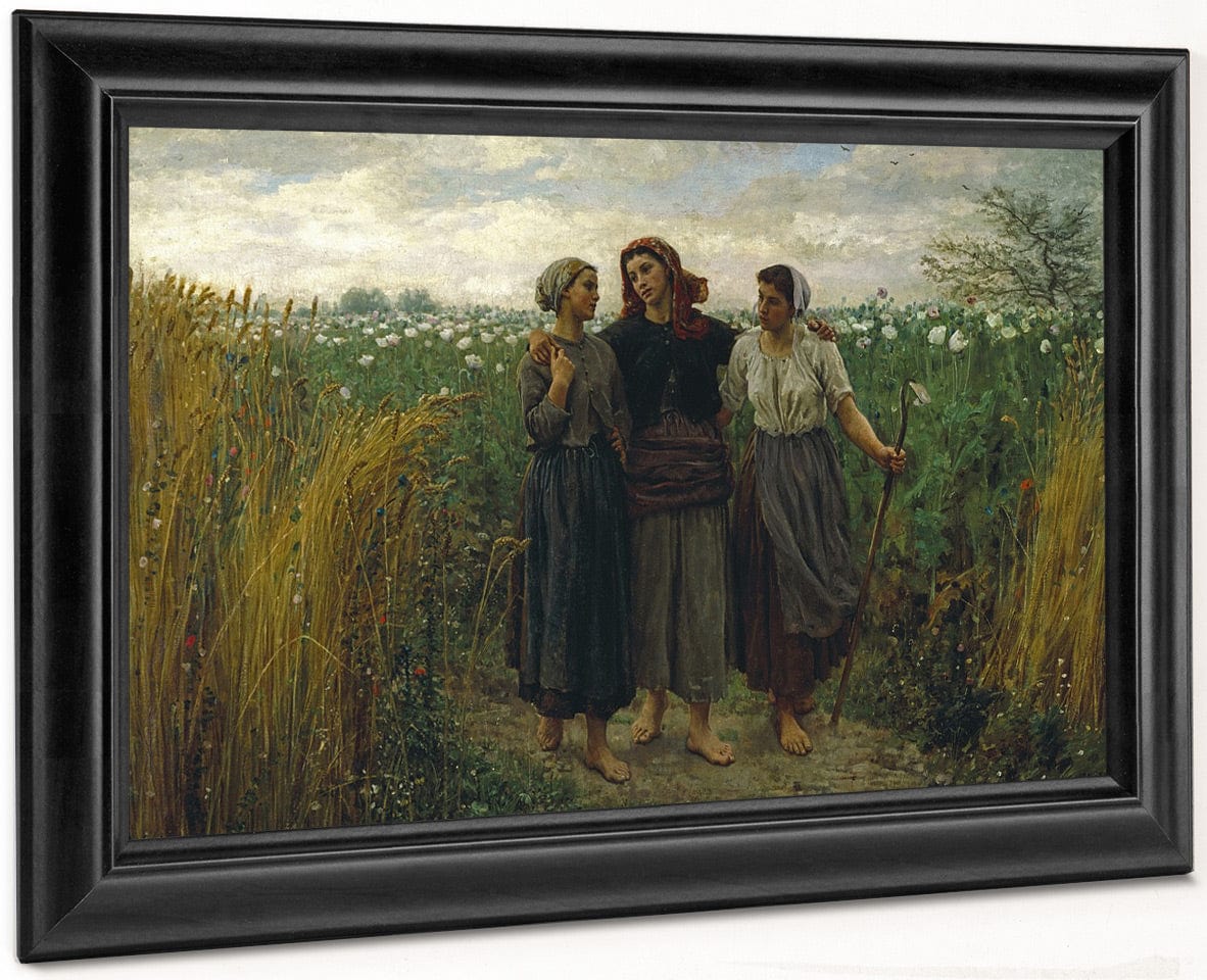 Returning From The Fields By Jules Breton Fine Art Print