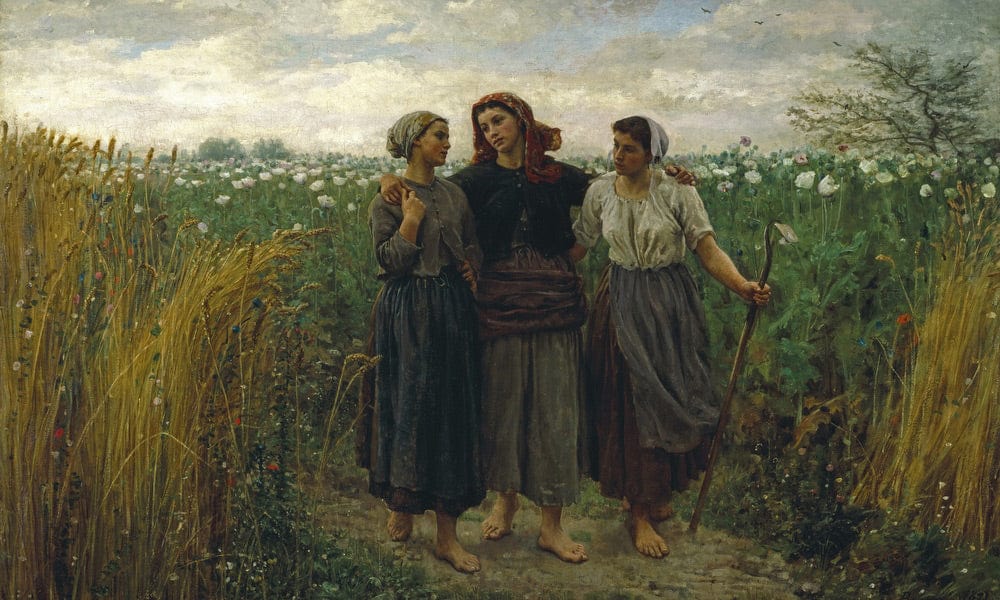 Returning From The Fields By Jules Breton Fine Art Print