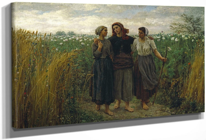 Returning From The Fields By Jules Breton Fine Art Print