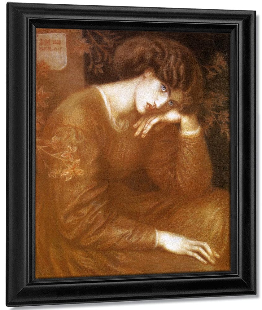 Reverie 1868 Chalk Romanticism Pre Raphaelite 84X71Cm Ashmoleam Museum Oxford By Dante Gabriel Rossetti Fine Art Print