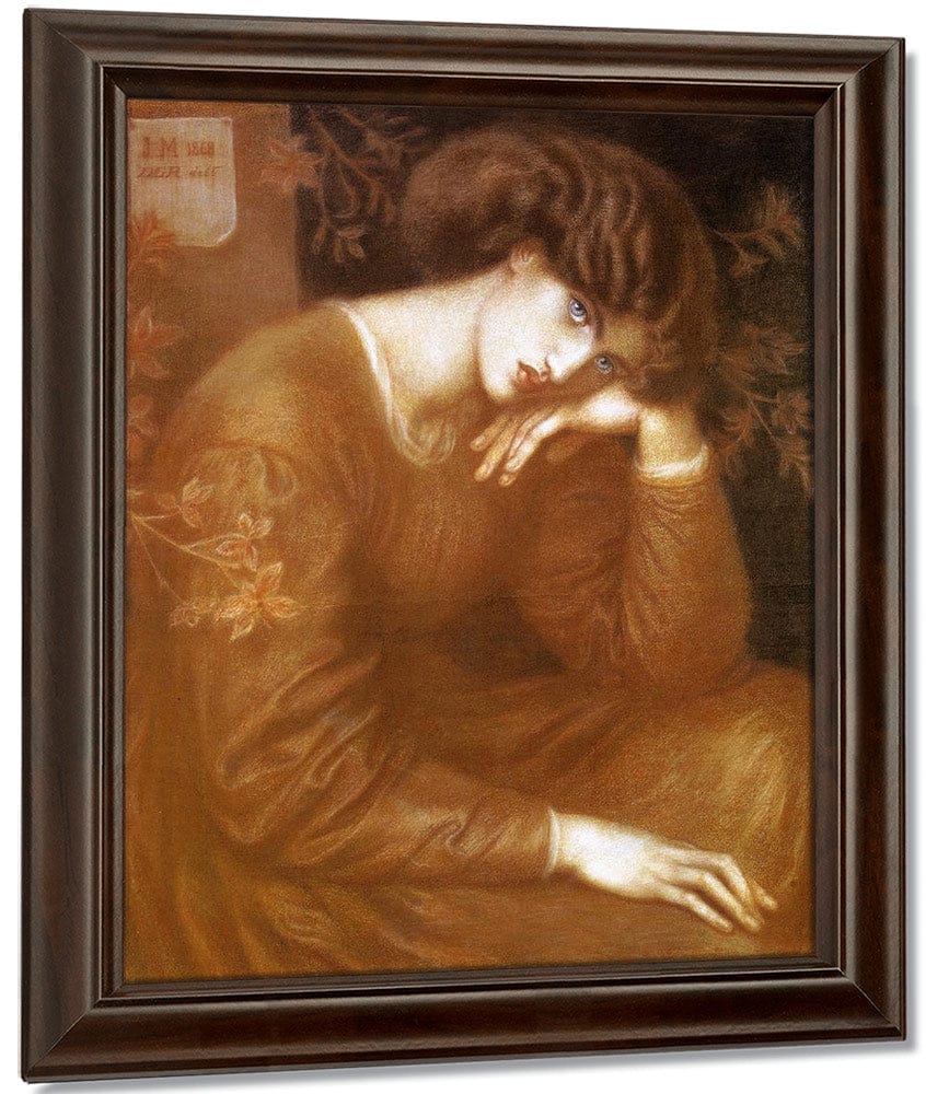 Reverie 1868 Chalk Romanticism Pre Raphaelite 84X71Cm Ashmoleam Museum Oxford By Dante Gabriel Rossetti Fine Art Print