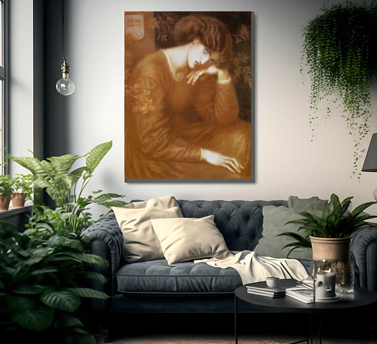 Reverie 1868 Chalk Romanticism Pre Raphaelite 84X71Cm Ashmoleam Museum Oxford By Dante Gabriel Rossetti Fine Art Print