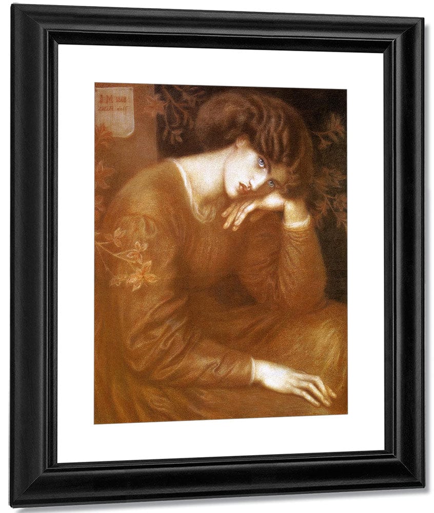 Reverie 1868 Chalk Romanticism Pre Raphaelite 84X71Cm Ashmoleam Museum Oxford By Dante Gabriel Rossetti Fine Art Print