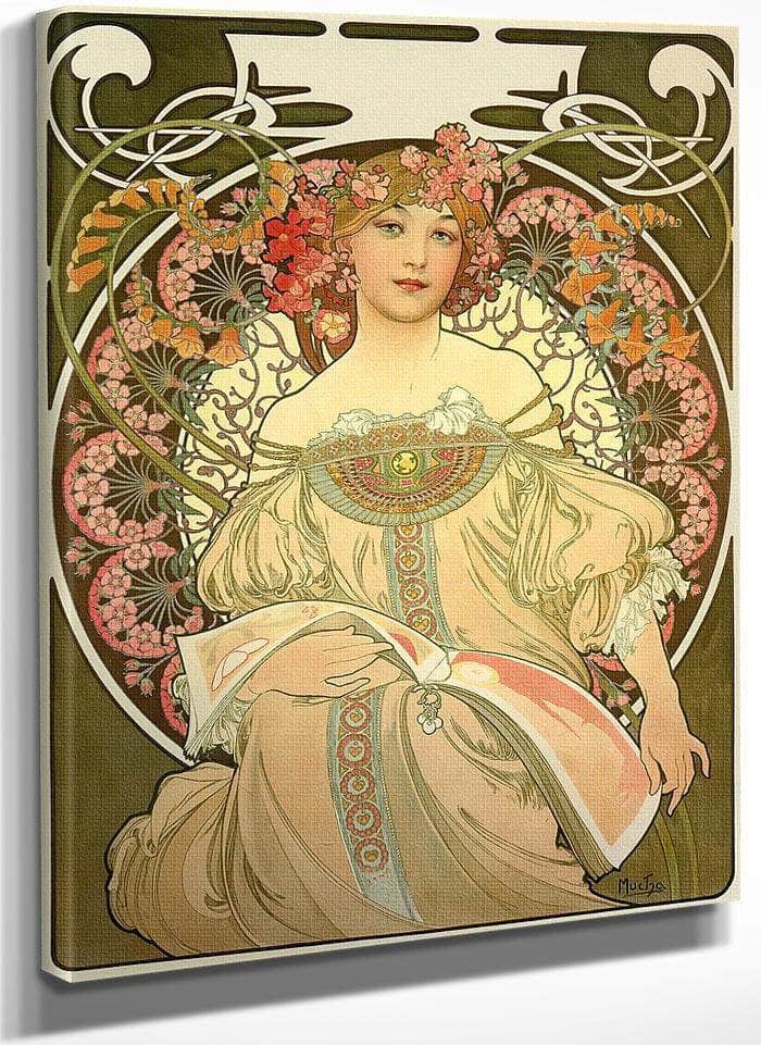 Reverie By Alphonse Mucha Fine Art Print