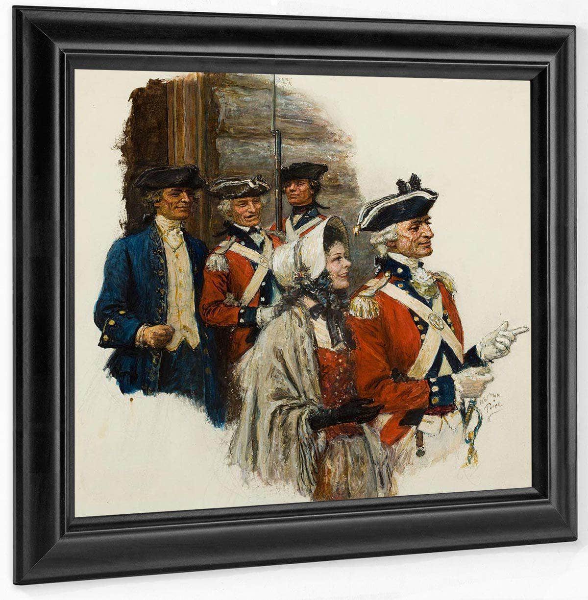 Revolutionary War Scene By Norman Mills Price Fine Art Print