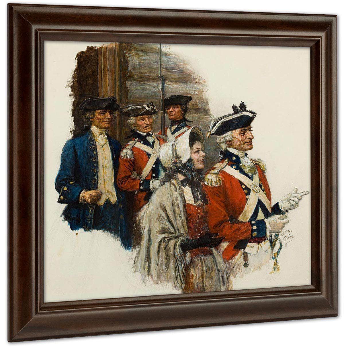 Revolutionary War Scene By Norman Mills Price Fine Art Print