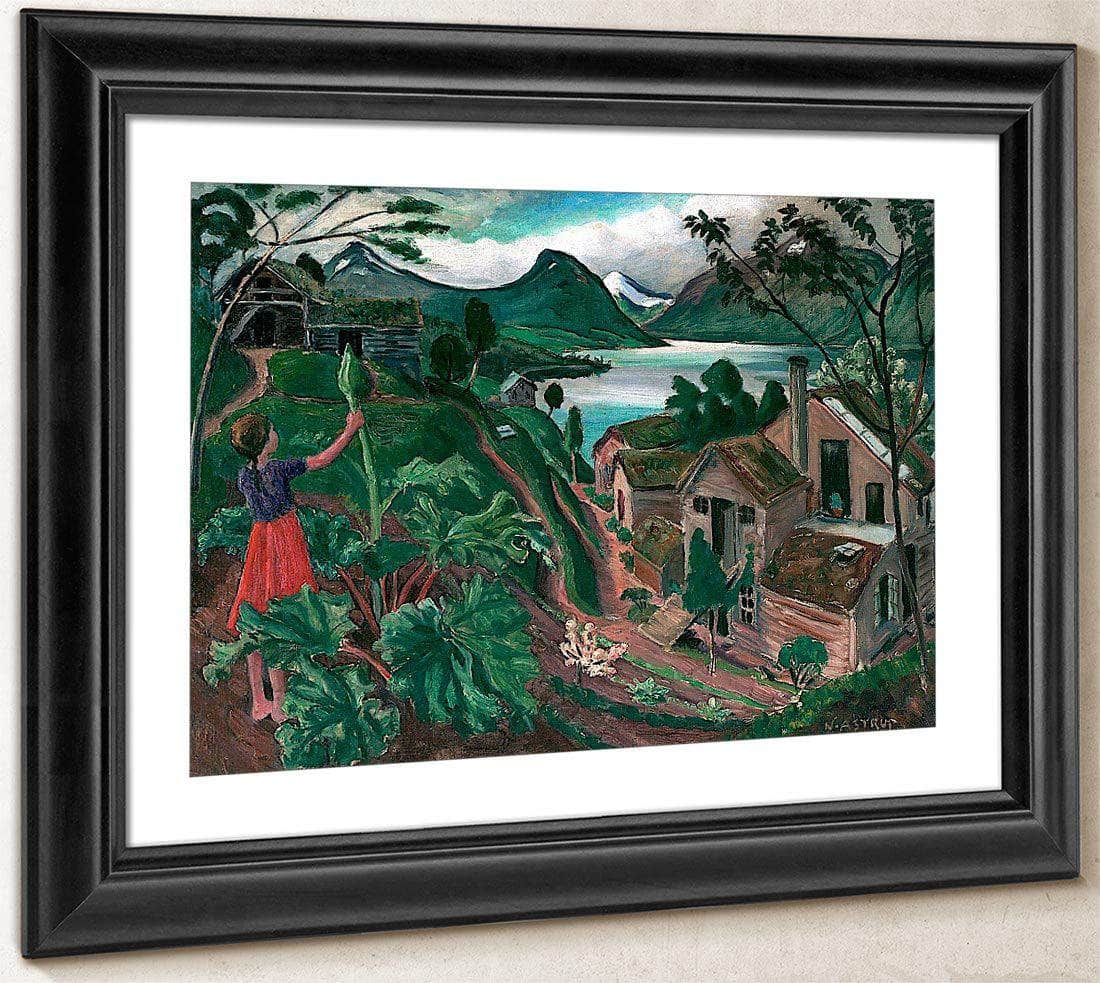 Rhubarb And Little Girl At Sandalstrand By Nicolai Astrup Fine Art Print