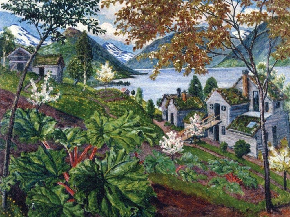 Rhubarb At Sandalstrand By Nicolai Astrup Fine Art Print