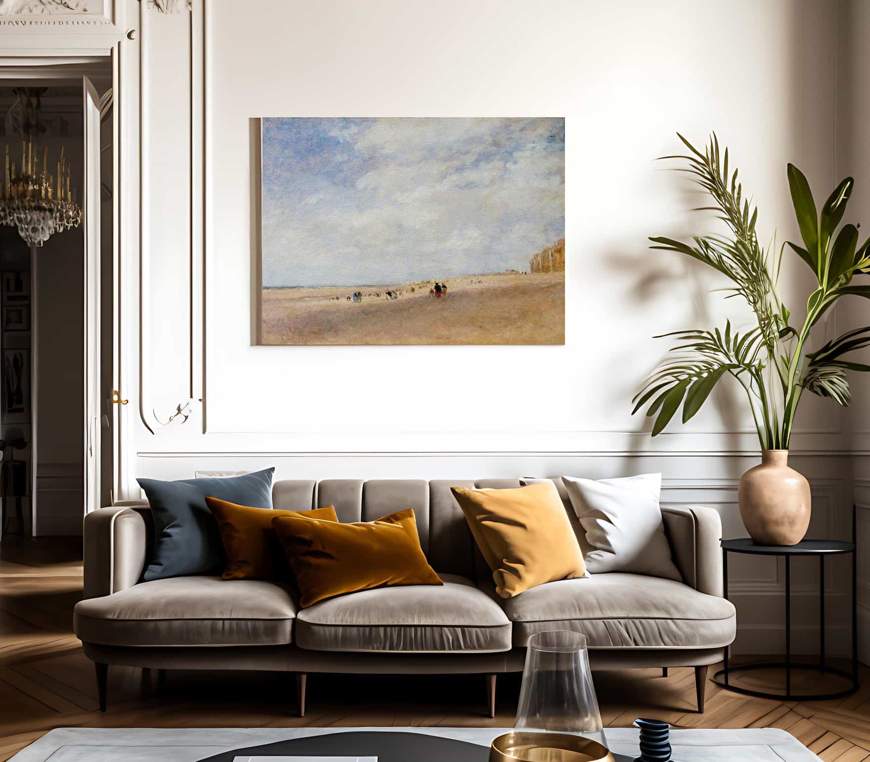 Rhyl Sands C.1854 By David Cox Fine Art Print