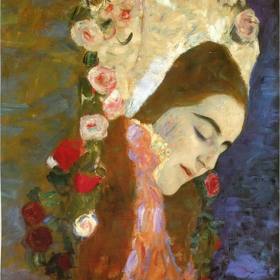 Ria Munk On Her Death Bed By Gustav Klimt Fine Art Print