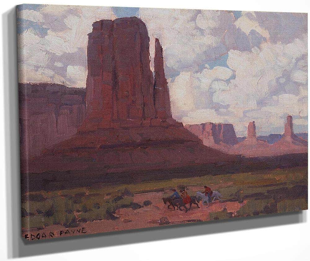 Riders In Canyon De Chelly National Monument By Edgar Payne Fine Art Print
