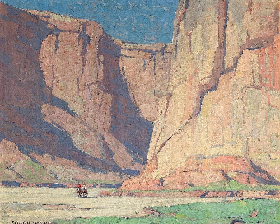 Riders In The Canyon De Chelly, Arizona By Edgar Payne Fine Art Print